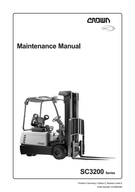 CROWN FORKLIFT SPARE PARTS SERVICE MANUALS. . Crown forklift service manual pdf